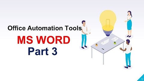 MS Word- PART 3 | Office Automation Tools | VI Semester B.com CA