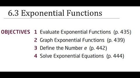 MTH1245 6-3 Exponential Functions