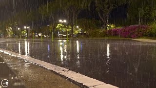 Rainy road Best rain sound for insomnia and sleep ASMR Heavy rain white noise for relaxation