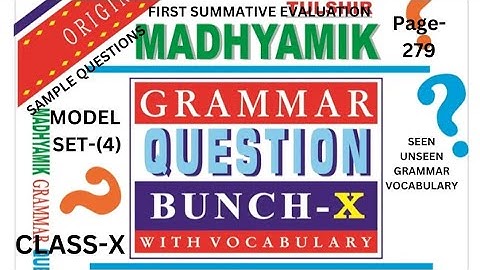 Duff and Dutt Class-X English.First Summative Evaluation.Model set-4.Page-(279).