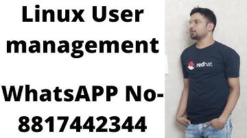Linux user management   Part 1 In HINDI | WhatsAPP No- 8817442344