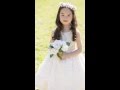 フラワーガール風　子供ドレスの撮影風景　大バラたくさんスカートドレス　キャサリンコテージ