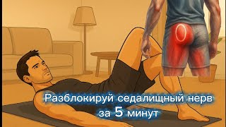 Сними напряжение седалищного нерва, 5ти минутное упражнение которое реально работает #здоровье#зож