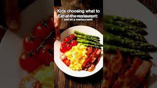 Kids Choosing What To Eat At The Restaurant