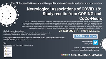 COVID Neuro Network: Study results from COPING and CoCo-Neuro