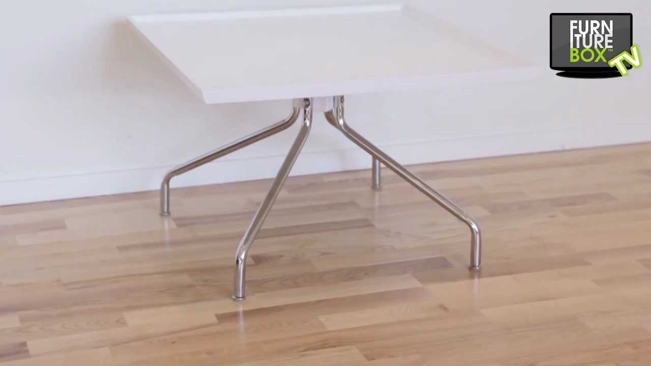 TRAY Kvadrat Soffbord Lampbord Vit Furniturebox