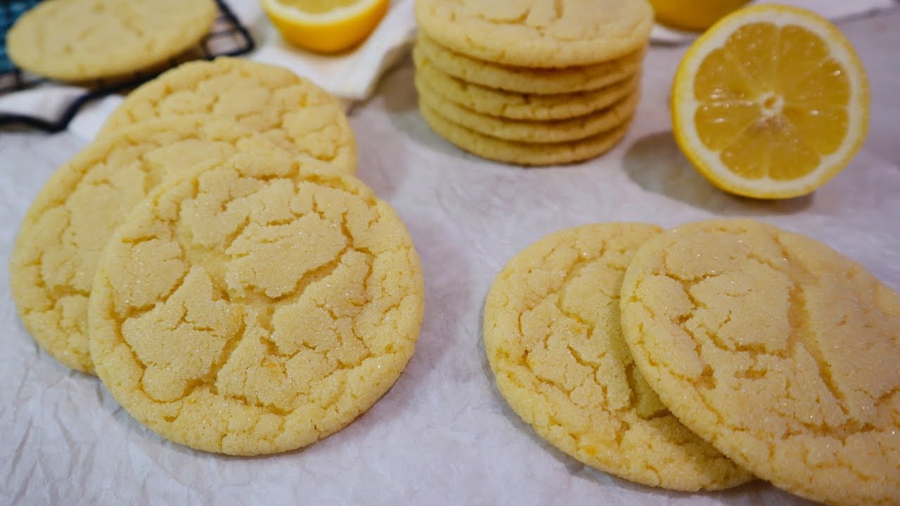 Easy Lemon Sugar Cookies | Soft and Chewy | No Mixer Needed!