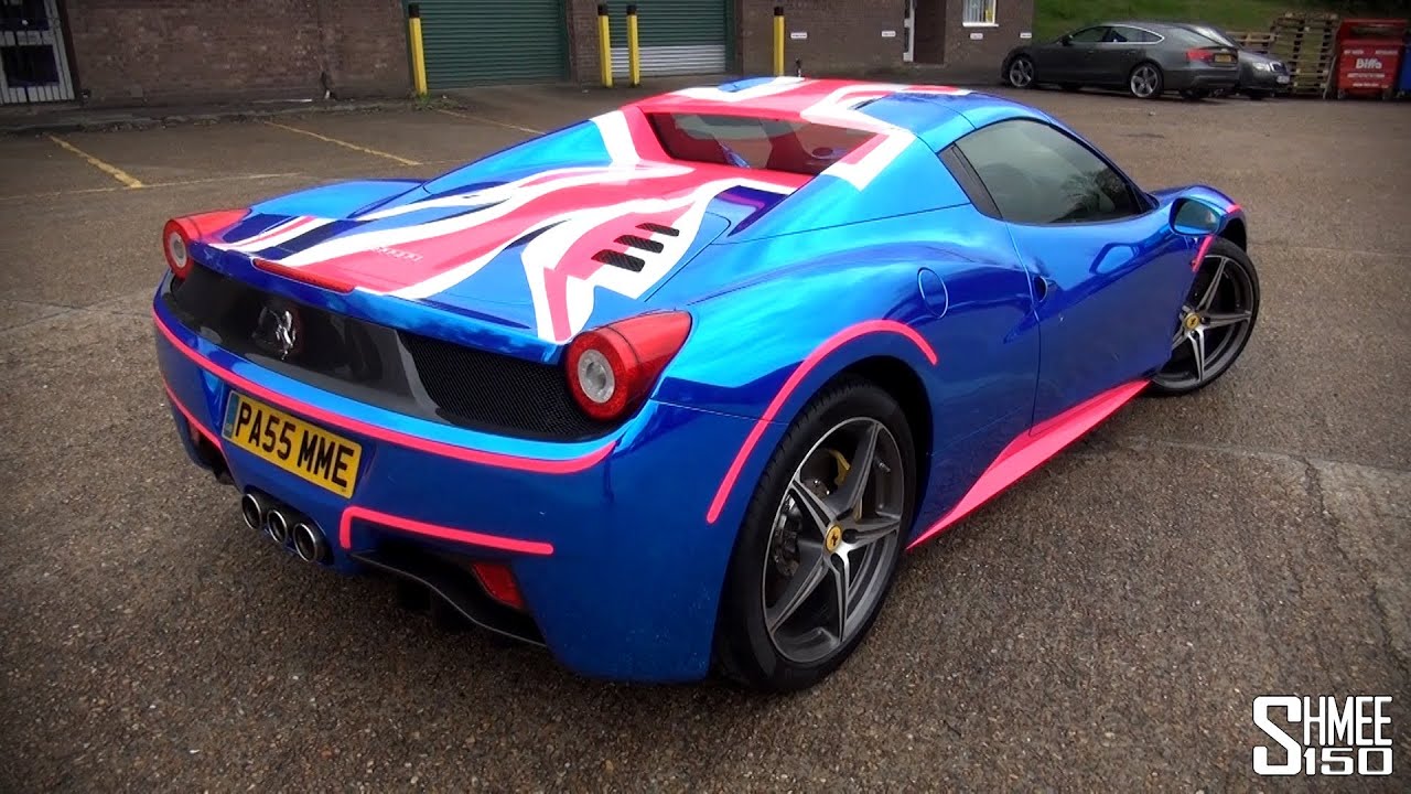 Gumball 3000 2014: Chrome Blue Ferrari 458 Spider   YouTube