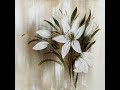 White Lily / Flower Acrylic Painting / Weisse Lilie / Acrylmalerei  Blumen / V359