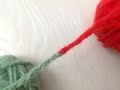 Способ соединения двух нитей без узла при вязании с помощью иглы