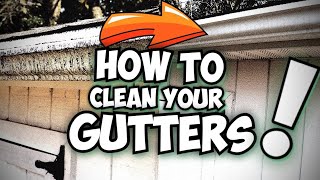 How To Clean Gutters Fast ! * DIY  Clean Your Gutters! * How To Whiten Your Gutters From The Ground