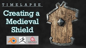 Creating a Medieval Shield - Blender | Zbrush | Substance Painter [Timelapse]