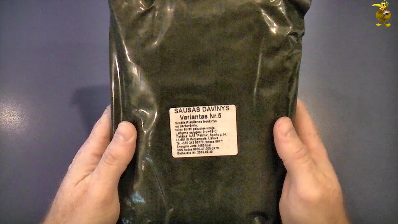 Обзор MRE – Боевой рацион литовской армии – Свиное рагу с овощами (№ 5)