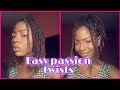 How to: EASY OMBRE PASSION TWISTS ||no crochet, rubberband