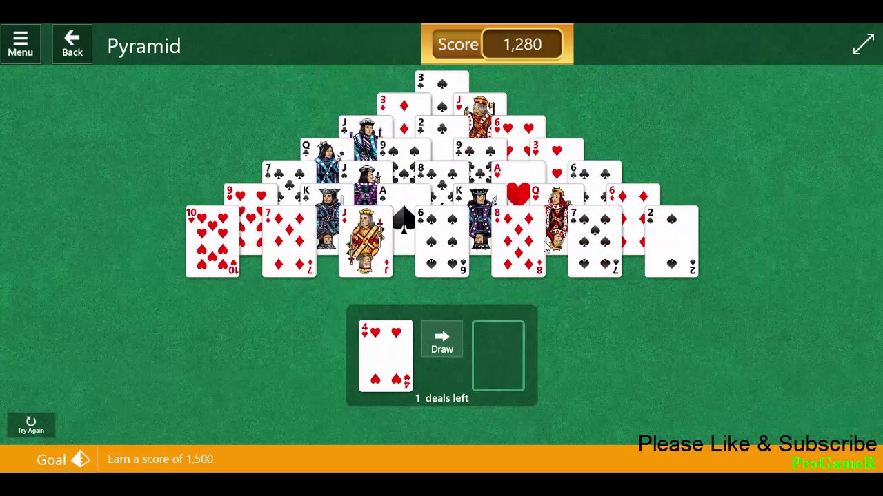 Microsoft Solitaire Collection Card Games Pyramid Daily Challenge