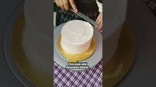 Two tiers chocolate cake decoration tutorial, ?? delhibaker shortsvideo cake caketutorial noegg