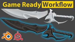 Sword Low-Poly Game Ready Modeling Workflow • Blender • Substance Painter • Concept @ryanpaints6014