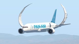 Boeing 787 падает после взлета из-за серьезной турбулентности | Xplane 11