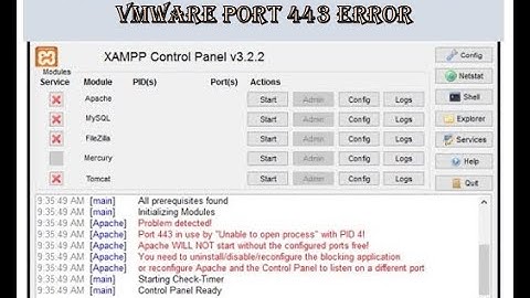 How to resolve Port Conflict Problem in XAMPP Server  and VMware ?