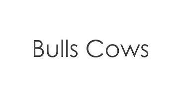 Bulls Cows for Android and iOS