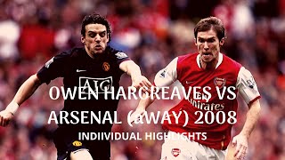 Owen Hargreaves Individual Highlights vs Arsenal (Away) 2008