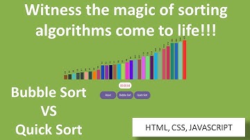 ASMR Programming - Bubble Sort vs Quick Sort (Sorting Visualization) - No Talking