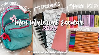 Meu Material Escolar 2025 Mostrando E Organizando 1º Ano Do Em