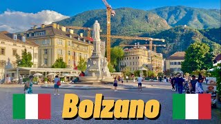 Walking tour of the northern Italian city of Bolzano in August 2023