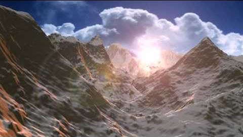 Lightwave Mountain Scene.  Effects by Michael Pizzoli