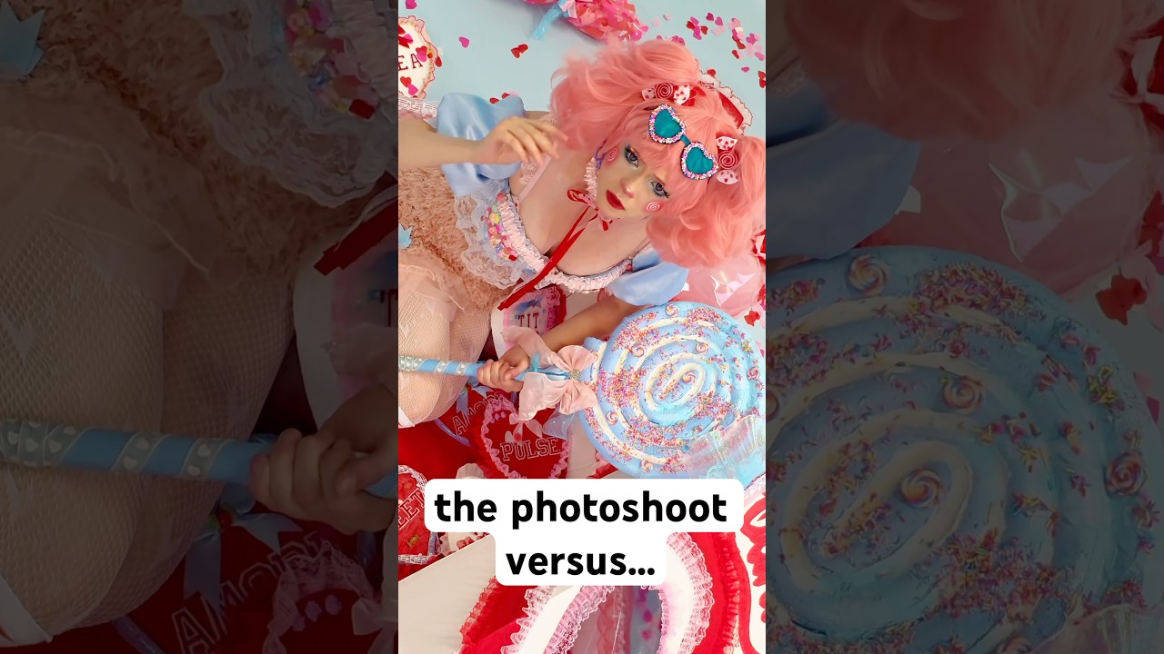 The photoshoot VS the photos… was 4 hours in the studio worth it?! #cosplay #cosplayer #makeup