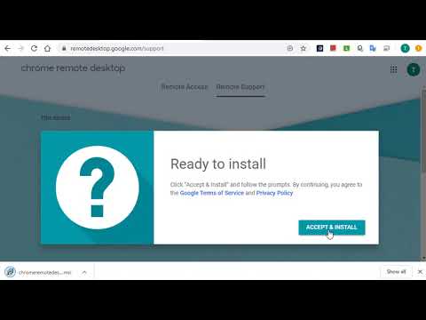 Update New Chrome Remote Desktop for Support