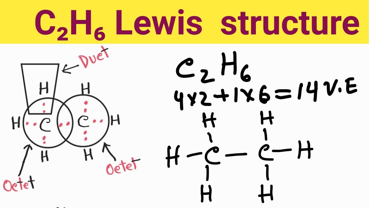 C2H6 Lewis Structure||Ethane Lewis Structure||Lewis Dot Structure for ...