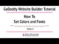 GoDaddy Website Builder Tutorial - How to Change Site Colors and Fonts