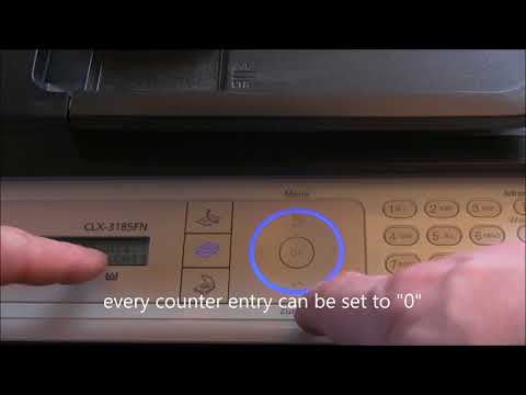 samsung printer Drucker geheime Reset Menüs, secrets menu to clear Counter