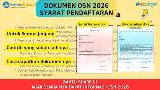 OSN 2026 DOCUMENTS | OSN REGISTRATION REQUIREMENTS | CERTIFICATE AND INTEGRITY PACT OSN 2026 DOCUMENTS | OSN REGISTRATION REQUIREMENTS | CERTIFICATE AND INTEGRITY PACT
