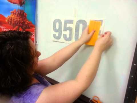How to apply vinyl cut lettering - YouTube