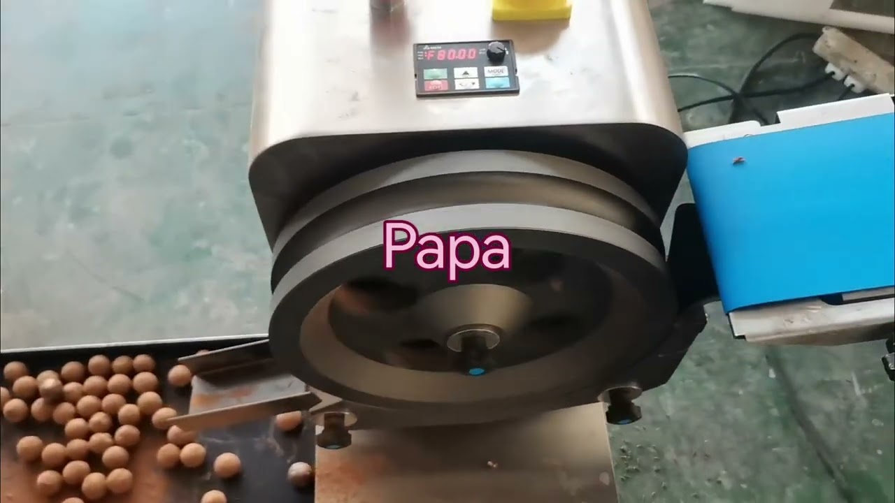 Papa best selling automatic P160 dates ball rounder machine testing video