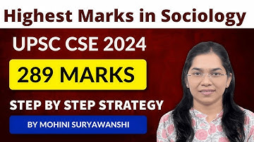 UPSC Sociology Topper Mohini Suryawanshi | Strategy & Books | Sleepy Classes Sociology | CSE 2024