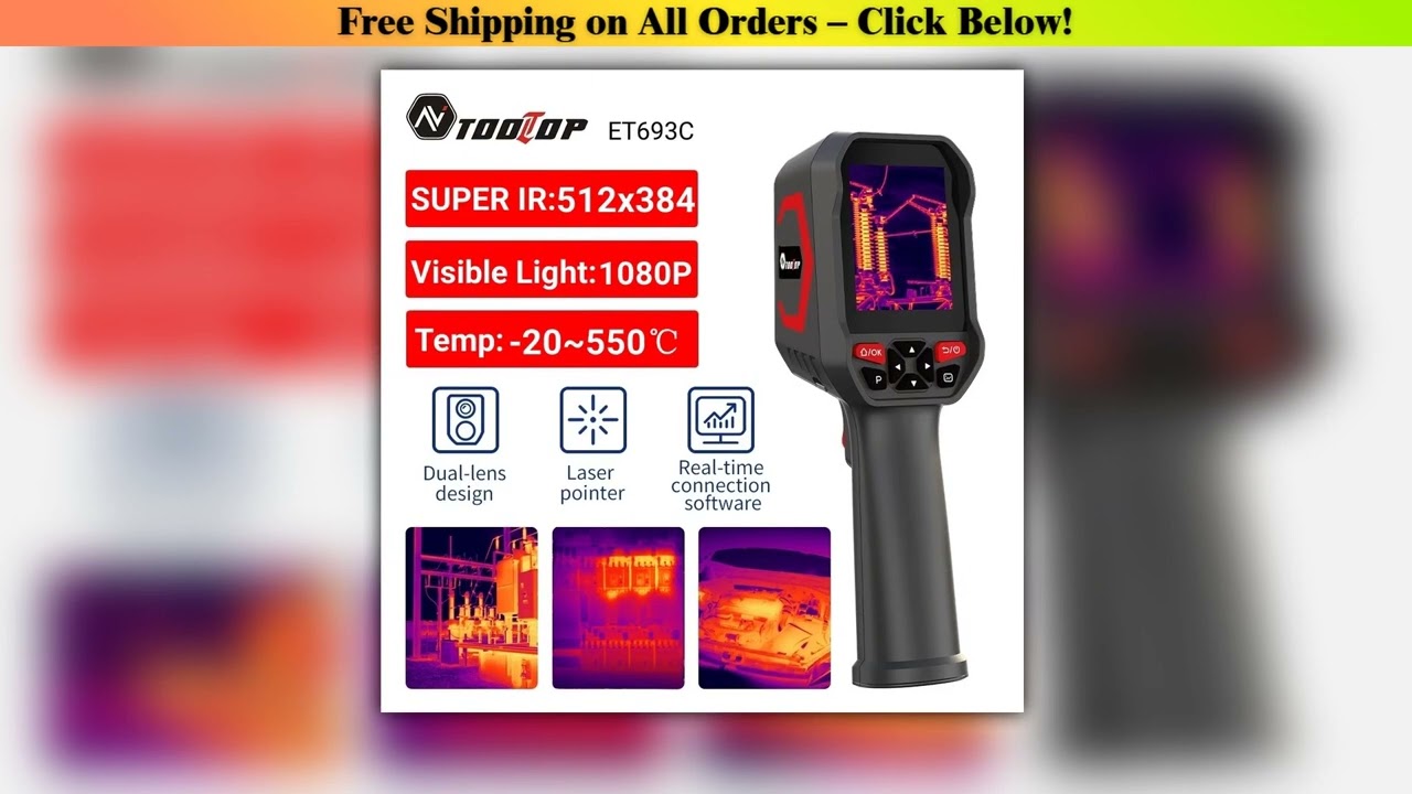 TOOLTOP ET693C Super IR 512x384 Thermal Camera Infrared & Visible Thermal Imager 256*192 Sensor