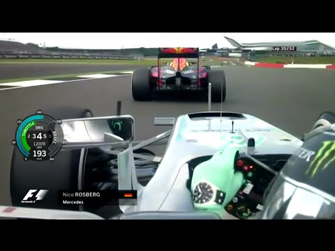 Rosberg chases and overtakes Verstappen onboard | F1 - 2016 - Silverstone