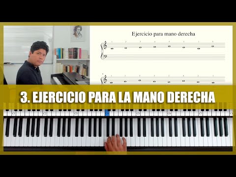 3. CURSO COMPLETO DE PIANO 🎹: EJERCICIO PARA LA MANO DERECHA Y CLAVE DE SOL