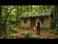 Building a Peaceful Stone Shelter in the Forest | Bushcraft, Survival, Off Grid Living