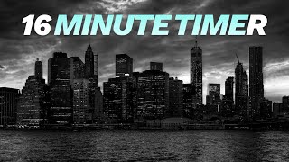 16 Minute Timer ⏱️ | Clean Countdown with Loud Alarm | Study, Workout, Focus, Classroom