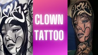 Must See Time-Lapse Video Of A Clown Tattoo
