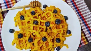 ֍ Delicious and healthy gluten-free pumpkin waffles without sugar ֍