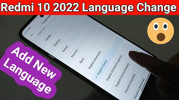 How to change Language Redmi 10 2022