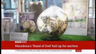 Maradona's 'Hand of God' ball heads to US auction (USA/Global) 8/Aug/2026