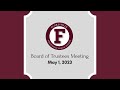 May 1, 2023 Board of Trustees Meeting