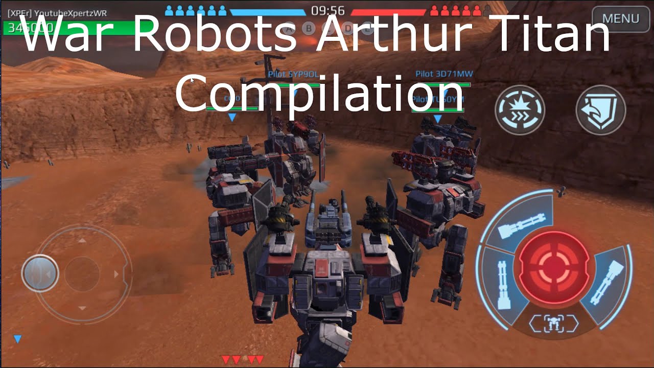 Titan Arthur Compilation. War Robots Test Server.