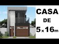 CASA PEQUENA DE 5 X 16 metros - 3 QUARTOS